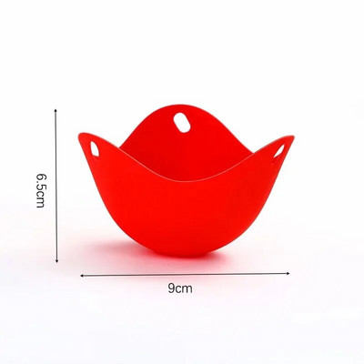 1/4 vnt Aukštos temperatūros silikono kiaušinių katilo formos Buitinė kiaušinių viryklė Kiaušinių garintuvas mikrobangų krosnelei Pudingo muilo forma