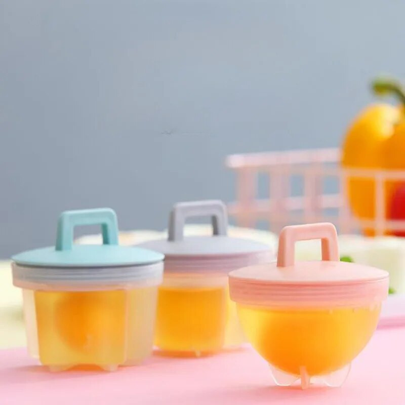 Namų virtuvė Virtų kiaušinių 4 dalių Kūrybinis pusryčių kiaušinių garintuvas Mielas animacinių filmų kiaušinių formelių rinkinys Virtuvės virtų kiaušinių kiaušinių viryklė