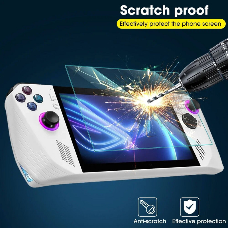 1/2/3TK kaitsekile karastatud klaas Asus ROG Ally konsoolide tarvikud 9H kõvadusega kriimustusvastane ekraanikaitse