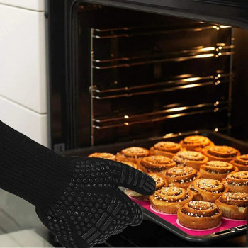 Γάντια ψησταριάς μπάρμπεκιου Ανθεκτικά στη θερμότητα Αντιολισθητικό μαγείρεμα Ψήσιμο μπάρμπεκιου Γάντια φούρνου συγκόλλησης Γάντια μπάρμπεκιου κουζίνας υψηλής ποιότητας