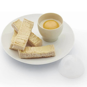 Мини сладка чаша за варено яйце на пара за микровълнова фурна, удобна и питателна чаша за варено яйце за закуска, 2 броя