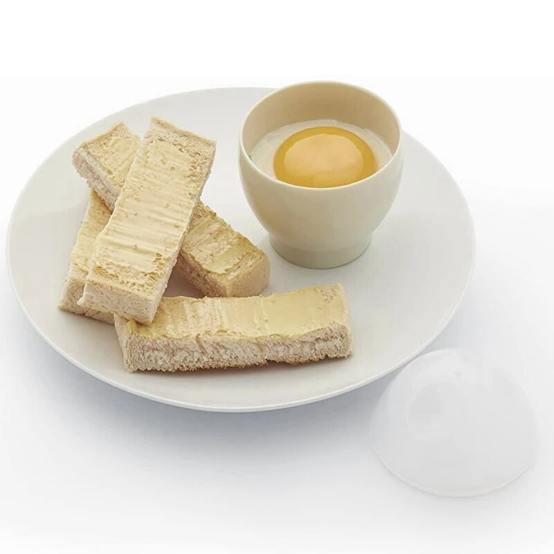 Μίνι χαριτωμένο φλιτζάνι αυγών στον ατμό για φούρνο μικροκυμάτων, βολικό και θρεπτικό πρωινό Κύπελλο βραστό αυγό, 2 τεμάχια