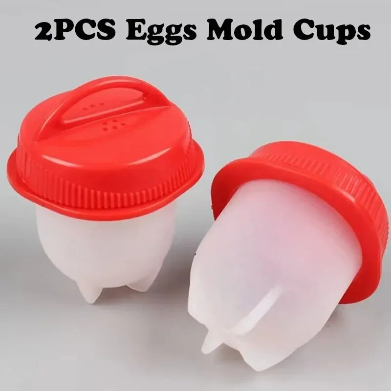 Silikoninė kiaušinių viryklė neprideganti brakonieriaiDaugiafunkciai mini kiaušiniai, formavimo puodeliai, garlaivis, virtuvės prietaisai, maisto gaminimo įrankiai, 2 vnt.