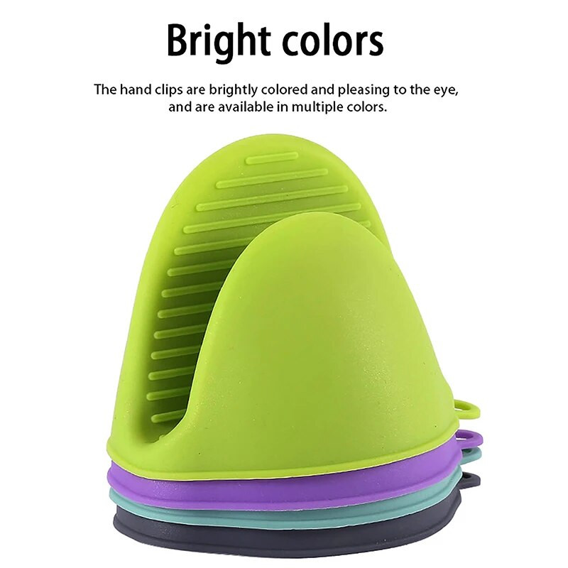 1 vnt. Silikoninės karščiui atsparios pirštinės, spaustukai, izoliacija, neslystantis, neslystantis puodo laikiklis, spaustukas kepimui kepimo orkaitės pirštinės