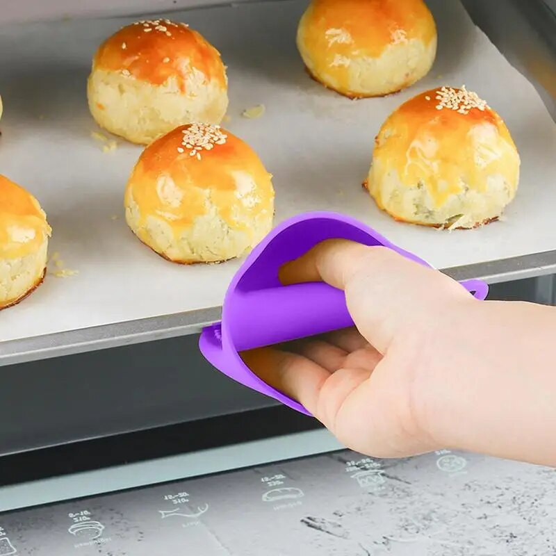 Storos silikoninės orkaitės pirštinės, karščiui atsparios mikrobangų krosnelės rankenos gaminimui, neslystančios, nenudeginančios puodo laikiklio spaustukai, skirti virtuvės laivui