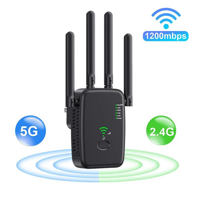 5 Ghz WiFi удължител за дълъг обхват на безжичен WIFI усилвател Мрежов Wifi адаптер 1200Mbps Wi-Fi усилвател 802.11N Wi Fi повторител на сигнала