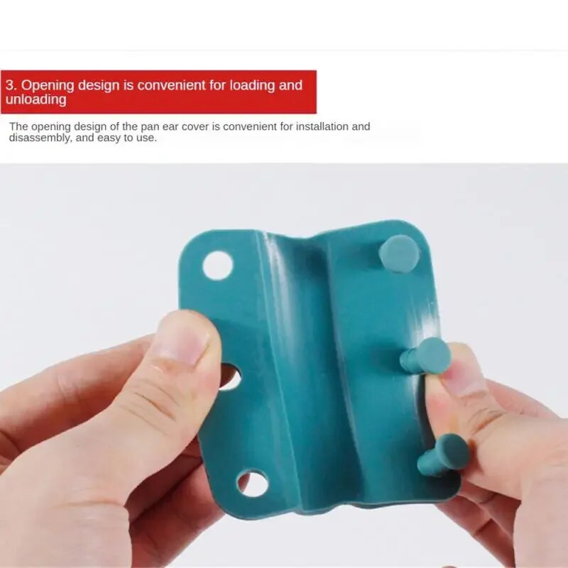 1/2 vnt. silikono keptuvės rankenos dangtelio šilumą izoliuojantys dangteliai puodo ausų segtukas neslystantis garintuvas troškintuvo keptuvės rankenos laikiklis virtuvės prietaisai