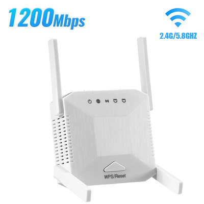1200Mbps traadita WiFi kordaja Wifi signaali võimendaja kahesageduslik 2,4G 5G WiFi signaali pikendaja laiendus Interneti-võimendi WPS-ruuter