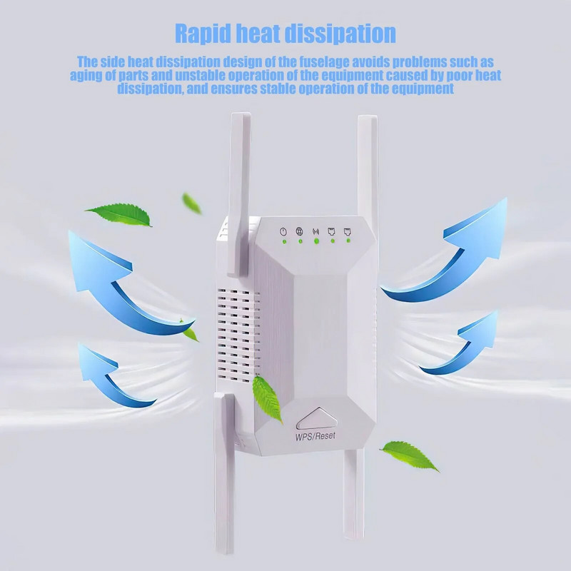 1200Mbps bezvadu WiFi atkārtotājs Wifi signāla pastiprinātājs divjoslu 2,4G 5G WiFi signāla paplašinātājs paplašinātājs interneta pastiprinātājs WPS maršrutētājs