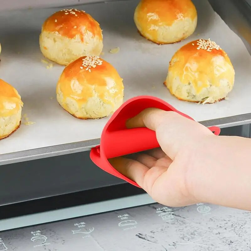 Aomily 1ks silikónové tepluvzdorné rukavice klipy izolácia nepriľnavý protišmykový držiak na hrniec črevá klip varenie pečenie rúra rukavice