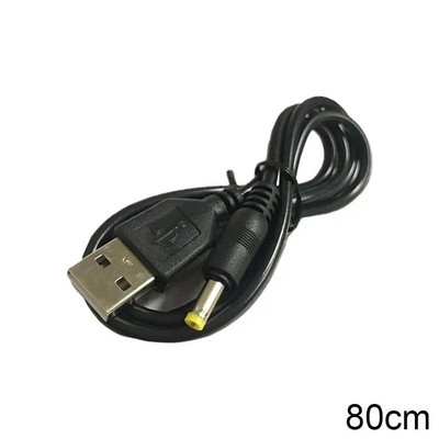 1 vnt 80 cm 5 V USB į DC maitinimo įkrovimo kabelis Įkrovimo laidas 4,0 x 1,7 mm kištukas 5 V 1 A maitinimo įkrovimo kabelis, skirtas PSP 1000/2000/3000
