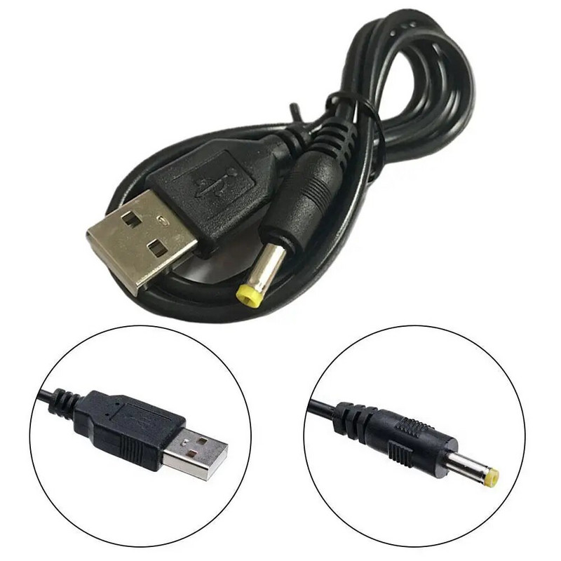 1 vnt 80 cm 5 V USB į DC maitinimo įkrovimo kabelis Įkrovimo laidas 4,0 x 1,7 mm kištukas 5 V 1 A maitinimo įkrovimo kabelis, skirtas PSP 1000/2000/3000