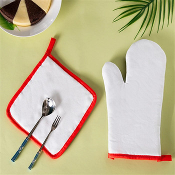 Сублимационни празни ръкавици за кухненска фурна Домакински готварски изолационни подложки Ръкавици против изгаряне Печене Топлоустойчива подложка за гърне