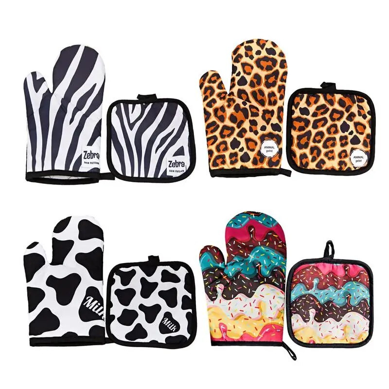 Karštos pagalvėlės ir orkaitės pirštinės Puodų laikikliai Orkaitės pirštinių rinkinys Karščiui atsparios kepsninės pirštinės Orkaitės pirštinės Virtuvinės orkaitės pirštinių rinkinys Neslystantis orkaitė