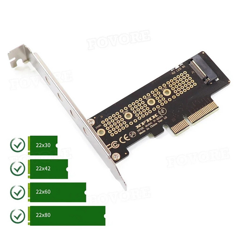 NVME Pro Adapter M.2 NVME Pro SSD su PCIe adapterio kortele PCIe kortelės, skirtos PC kortelei Pci Express M2 adapteris su šilumos šalintuvu