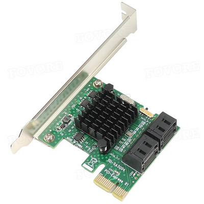PCIE į SATA išplėtimo plokštė PCI Express x1 iki 4 prievadų SATA 3 3.0 III 6Gbps SSD valdiklis PCI-e SATA3 adapterio plokštė, skirta Windows