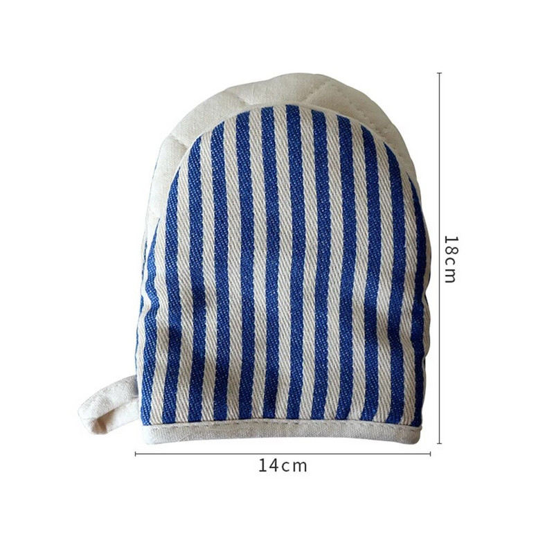 Buitinės izoliuotos pirštinės Mikrobangų krosnelė Apsaugos nuo nuplikimo Pirštinės storos dryžuotos kepimo aukštai temperatūrai atsparios pirštinės Virtuvės įrankiai