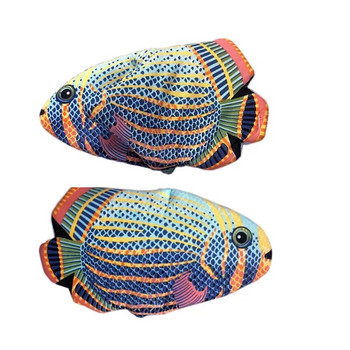 Гореща разпродажба 1 бр. Цветни ръкавици за фурна във формата на риба Неплъзгащи се кухненски ръкавици против изгаряне Дълги памучни топлоустойчиви ръкавици за фурна