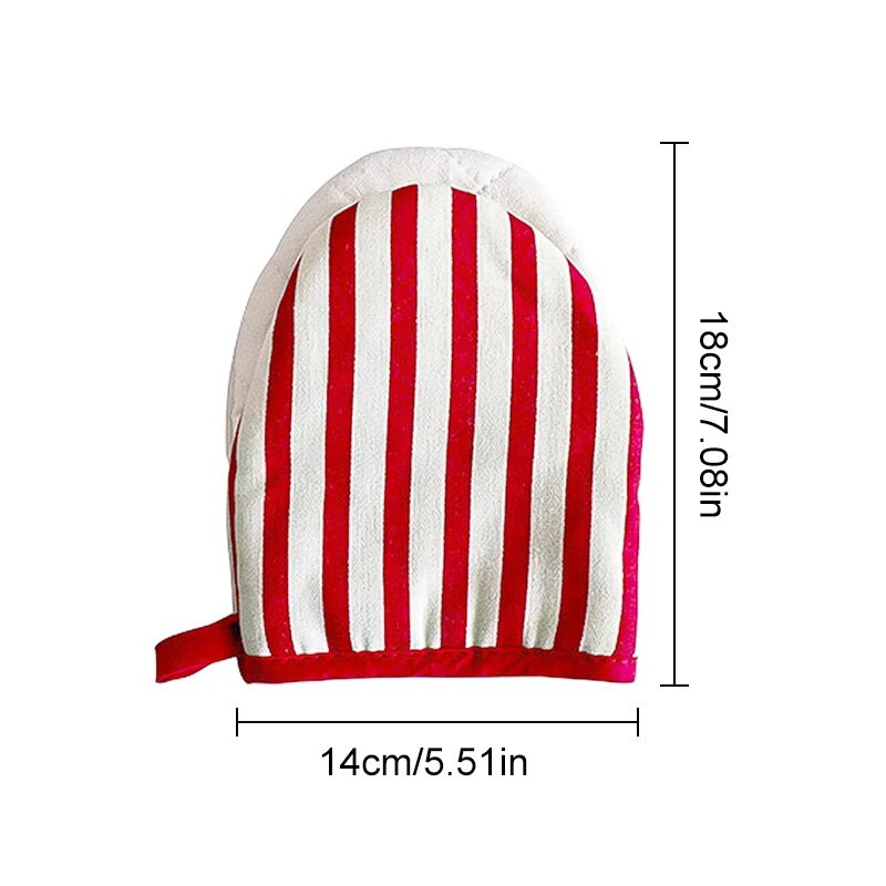 1vnt karščiui atsparios orkaitės pirštinės nuo nuplikimo Virtuvė Mikrobangų krosnelė Kepimas Ant grotelių Juostelė taškinė lininė medvilnė pirštinės padėklo indų dubens laikiklis