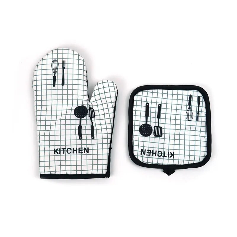 Mikrobangų krosnelės pirštinės 2 vnt Orkaitės pirštinės, karščiui atsparios puodo laikiklio pagalvėlės, apsauginės orkaitės pirštinės, virtuvės buitinės pirštinės