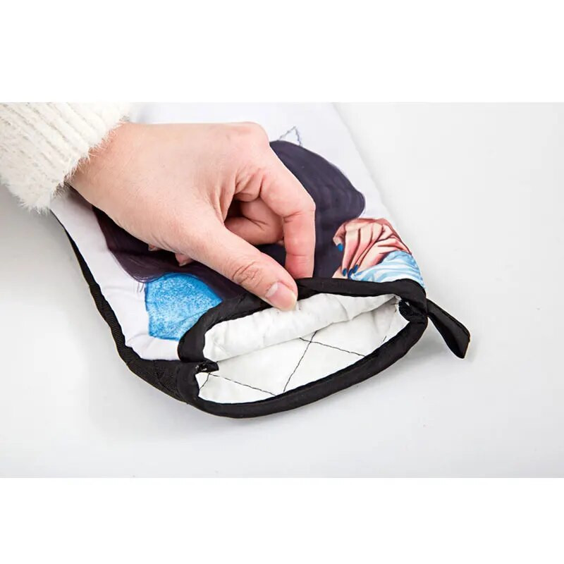 Mikrobangų krosnelės pirštinės 2 vnt Orkaitės pirštinės, karščiui atsparios puodo laikiklio pagalvėlės, apsauginės orkaitės pirštinės, virtuvės buitinės pirštinės