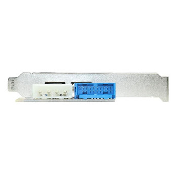 Προσαρμογέας USB 3.0 pci-e 2 θύρες usb σε pcie Μπροστινός πίνακας 20 ακίδων 20 ακίδων USB3.0 hub PCI express Προσαρμογέας κάρτας