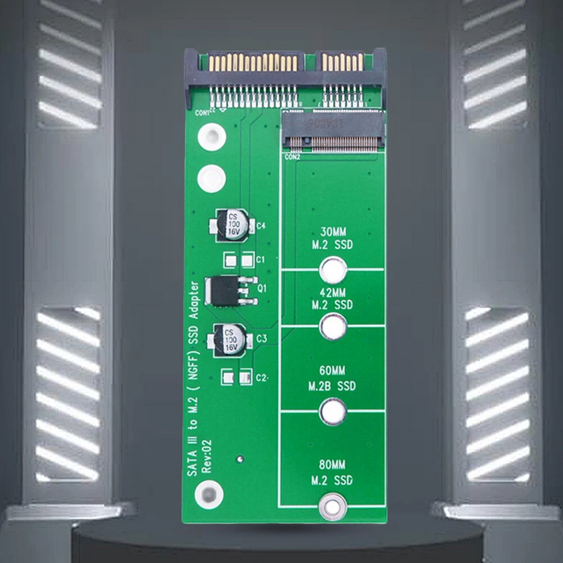 M.2 SSD adapteris M2 SATA adapteris stovas M.2 į SATA adapteris M.2 NGFF keitiklis SATA3.0 6G kortelė B 2230-2280 M.2 SATA SSD raktas