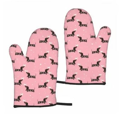 Takso Weiner šunų orkaitės pirštinės neslidžios, karščiui atsparios minkštos medvilnės pamušalas Virtuvinės pirštinės, skirtos maisto ruošimui, kepimui ant grotelių, vieno dydžio