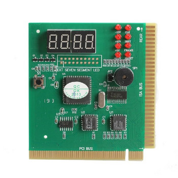4-цифрен LCD дисплей PC анализатор Диагностична пощенска картичка Тестер за дънна платка с LED индикатор за ISA PCI шина Mian Board