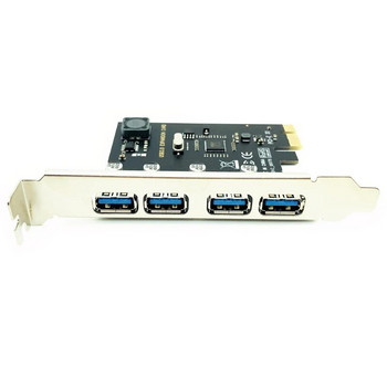 4-портова USB 3.0 PCI-E разширителна карта PCI Express PCIe USB 3.0 HUB адаптер 4-портов USB3.0 контролер USB 3 0 PCI e PCIe Express 1X