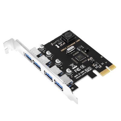 4-pordiline USB 3.0 PCI-E laienduskaart PCI Express PCIe USB 3.0 HUB Adapter 4-pordiline USB3.0 kontroller USB 3 0 PCI e PCIe Express 1X