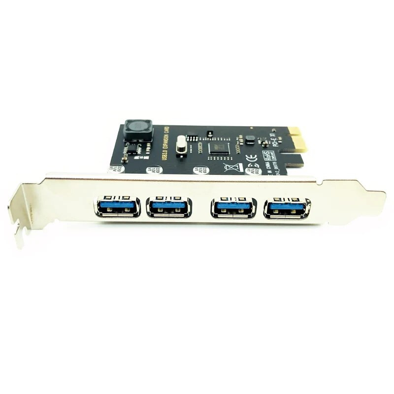 4 prievadų USB 3.0 PCI-E išplėtimo plokštė PCI Express PCIe USB 3.0 HUB adapteris 4 prievadų USB3.0 valdiklis USB 3 0 PCI ir PCIe Express 1X