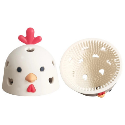 Silikoninis kiaušinių šveitiklis virtuvės įrankis kiaušinių plovimo šepetys Lengvai valomas vištienos kiaušinių valiklis Daugkartinis valymo įrankis šviežiems kiaušiniams