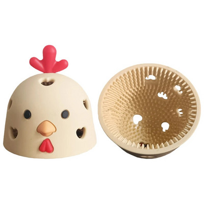 Silikoninis kiaušinių šveitiklis virtuvės įrankis kiaušinių plovimo šepetys Lengvai valomas vištienos kiaušinių valiklis Daugkartinis valymo įrankis šviežiems kiaušiniams