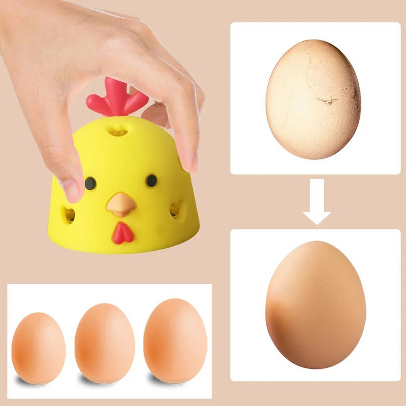 Silikoninis kiaušinių šveitiklis virtuvės įrankis kiaušinių plovimo šepetys Lengvai valomas vištienos kiaušinių valiklis Daugkartinis valymo įrankis šviežiems kiaušiniams