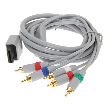 Γνήσιο 1080P Component Cable HDTV Audio Video AV 5RCA Cable Support 1080i / 720p HDTV system for Nintendo Wii Game Cable Gray