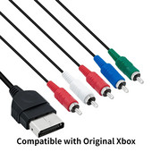 1,8 m / 6 pėdų pakaitinis 5RCA komponentinis HD televizoriaus garso ir vaizdo AV laidas, suderinamas su Microsoft Classic Xbox žaidimų konsolės priedais
