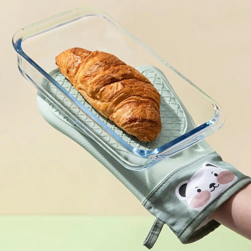 1vnt izoliacinės pirštinės, pakabos, karščiui atsparios, nenudeginančios orkaitės kepimo karšto puodo pirštinės kepykloms