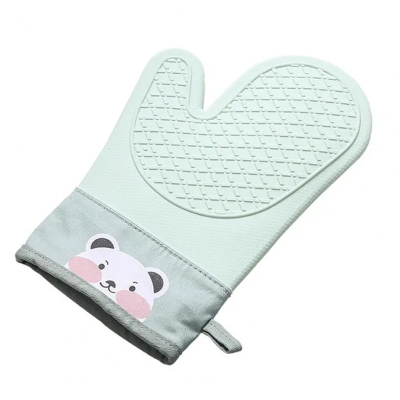 1vnt izoliacinės pirštinės, pakabos, karščiui atsparios, nenudeginančios orkaitės kepimo karšto puodo pirštinės kepykloms