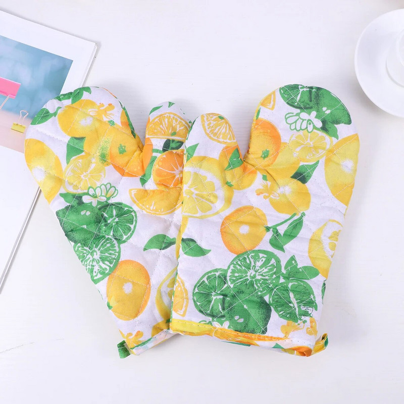 2vnt Orkaitės pirštinės Obuoliai Raštas Pirštinės Neslystančios Orkaitės Pirštinės Karštos padėklai Puodų laikikliai Maisto gaminimas Kepimo Pirštinės Virtuvė Maisto gaminimas Kepimas