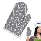 Virtuvės karščiui atsparios mikrobangų krosnelės pirštinės Neslidžios medvilnės izoliuotos kepimo pirštinės Virtuvės įrankių kumštinė