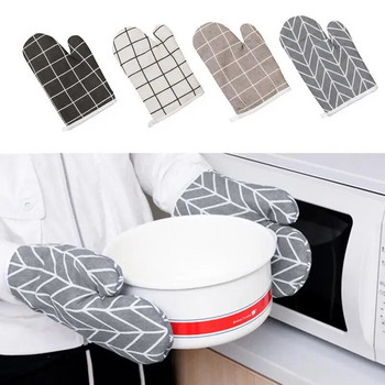 Кухненска топлоустойчива ръкавица за микровълнова фурна Нехлъзгащи се памучни изолирани ръкавици за печене Кухненски инструмент Ръкавица