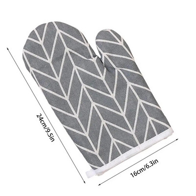 Virtuvės karščiui atsparios mikrobangų krosnelės pirštinės Neslidžios medvilnės izoliuotos kepimo pirštinės Virtuvės įrankių kumštinė