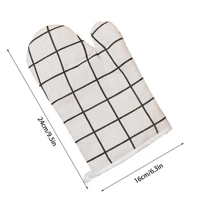 Virtuvės karščiui atsparios mikrobangų krosnelės pirštinės Neslidžios medvilnės izoliuotos kepimo pirštinės Virtuvės įrankių kumštinė