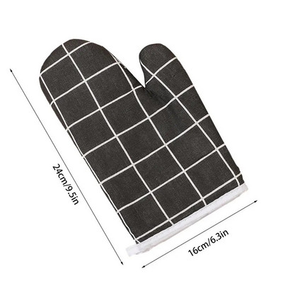 Virtuvės karščiui atsparios mikrobangų krosnelės pirštinės Neslidžios medvilnės izoliuotos kepimo pirštinės Virtuvės įrankių kumštinė