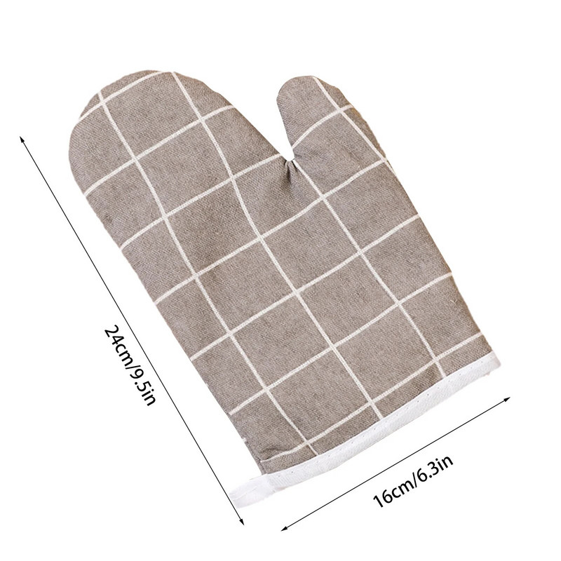 Virtuvės karščiui atsparios mikrobangų krosnelės pirštinės Neslidžios medvilnės izoliuotos kepimo pirštinės Virtuvės įrankių kumštinė