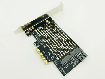M.2 NVMe SSD NGFF към PCI-E 3.0 X4 Adapter Raiser M Key B Key PCI Express 3.0 NVME m.2 SSD M2 SATA NGFF Converter Post Card Riser