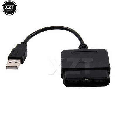 JAUNS USB adaptera pārveidotāja kabelis spēļu kontrolierim Sony PS2 uz PS3 PlayStation Joypad GamePad PC videospēļu piederumi