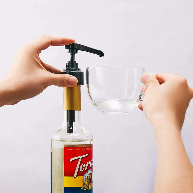 2 vnt sirupo pompos dozatoriaus pakaitinis padažas slėgio purkštukas buteliuko siurblys 5 litrų talpyklos kavos virtuvės prieskonių skysčiui