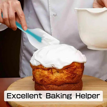 Силиконова шпатула Крем за печене Маслена шпатула за торта Топлоустойчива смесителна тесто Скрепери Кухненски прибори Инструменти за готвене